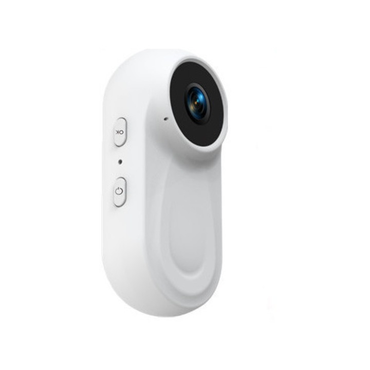 Camera video sport 1080P Ultra HD, alb, rezistenta la apa, 65x32x22mm ...