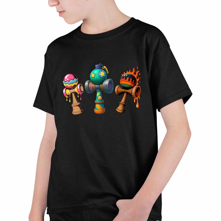 Tricou Copii Baieti Kendame Legendare Epic Game, Fekete