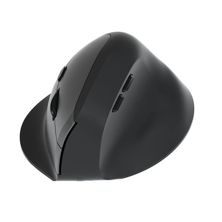 Mouse wireless vertical ergonomic negru 13x7.7x4.2cm