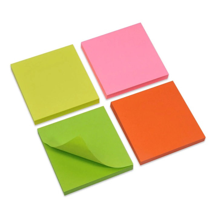 Öntapadós jegyzettömb 4 pasztell szín 7.6x7.6cm - 360 lap