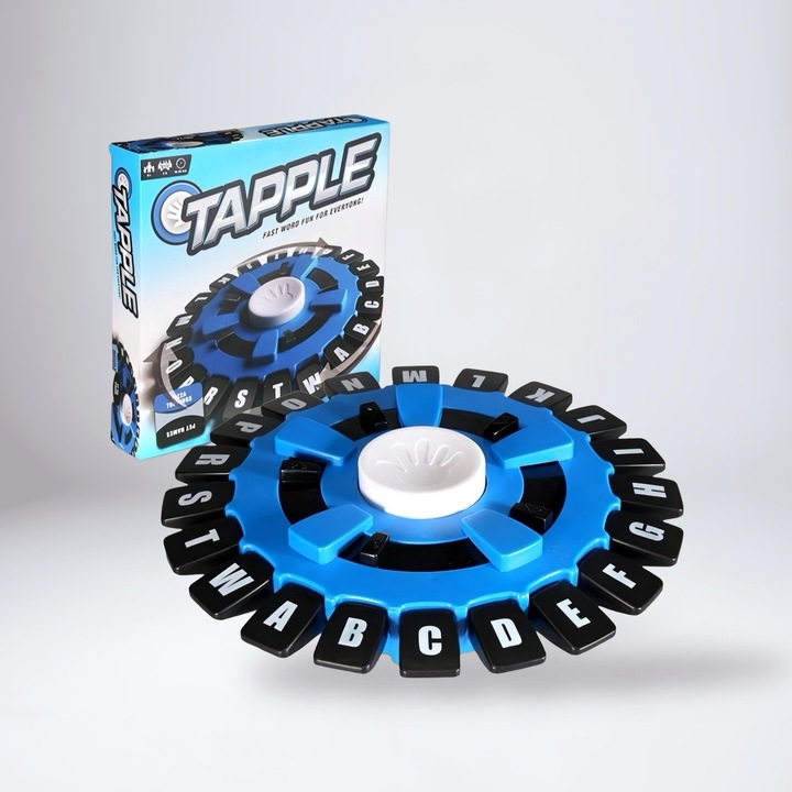 Joc de societate Tapple Game, joc educativ de vocabular in limba engleza, cu timer, 144 categorii, 36 carduri interactive