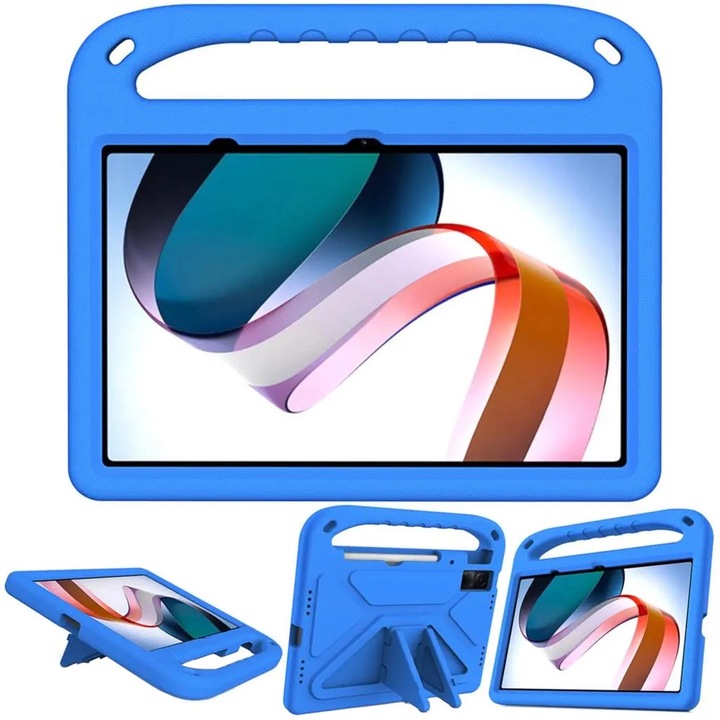 Etui FunColor pentru Xiaomi Mi Pad 6/6 Pro, albastru, cu functie de suport, dimensiuni 23,5x27,5cm, set complet