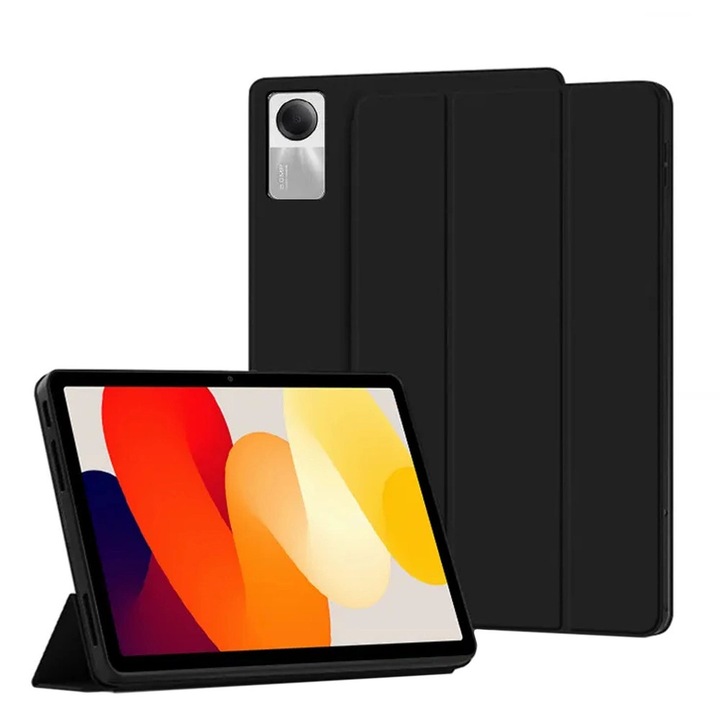 Etui Smart Case pentru Redmi Pad SE, Strado, negru, 11" - set