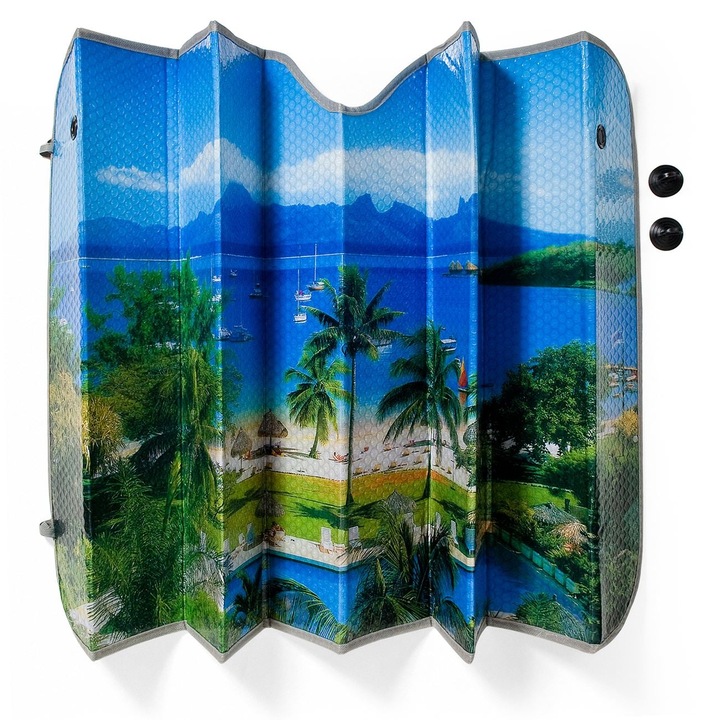 Autó napellenző szélvédő alumínium 130x60cm