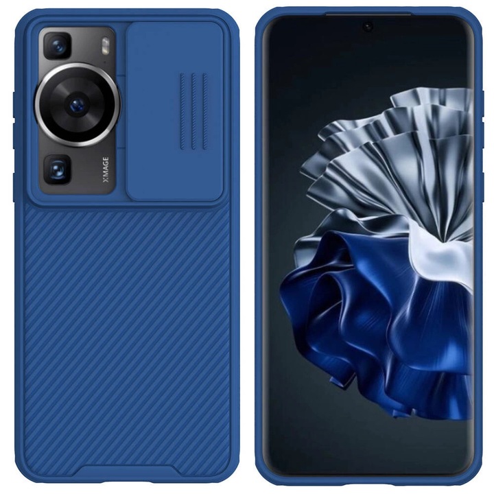 Etui Nillkin Camshield set pentru Huawei Honor Magic 5 Pro, albastru, 166.79x81.44x1.6mm