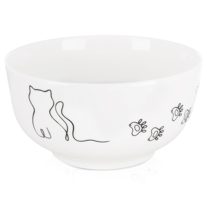 Bol din portelan Artemis, 550ml, alb, 13x6,5cm