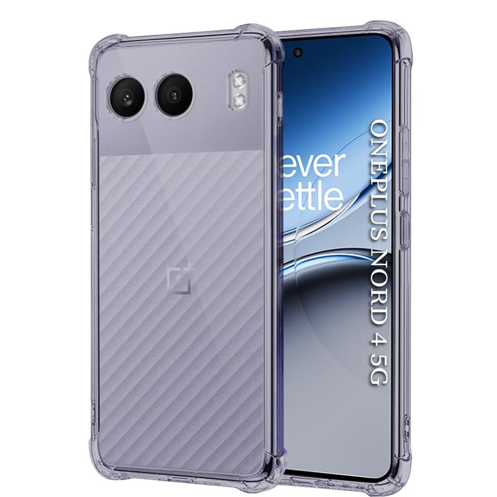 Védőtok OnePlus Nord 4-gyel Kompatibilis, Tim, Füstös Fekete