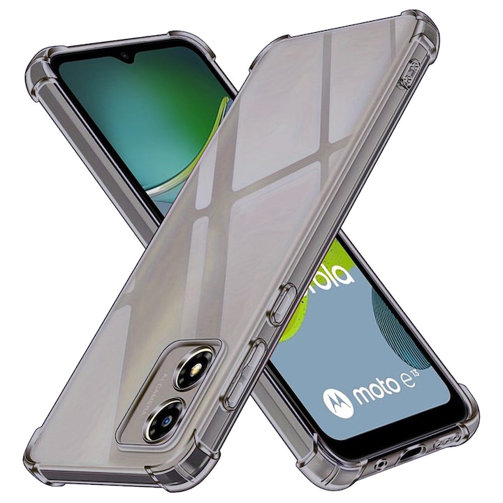 Carcasa de protectie pentru Motorola Moto E13, fumuriu