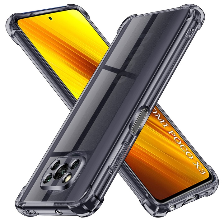 Husa Protectie Compatibila cu Xiaomi Poco X3 / Poco X3 NFC / Poco X3 Pro, Tim, Smoke Black