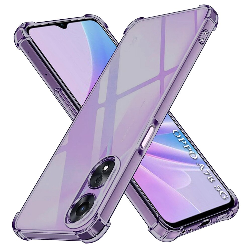 Husa antisoc pentru Oppo A58 5G / A78 5G, Accesorio Shockproof Silicone, Fumuriu