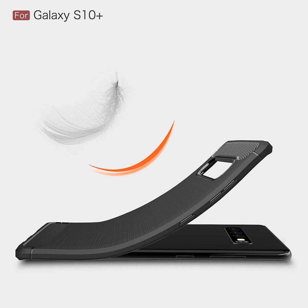 Husa pentru Samsung Galaxy S10 Plus, din TPU, Stef's Cat, Culoare Negru