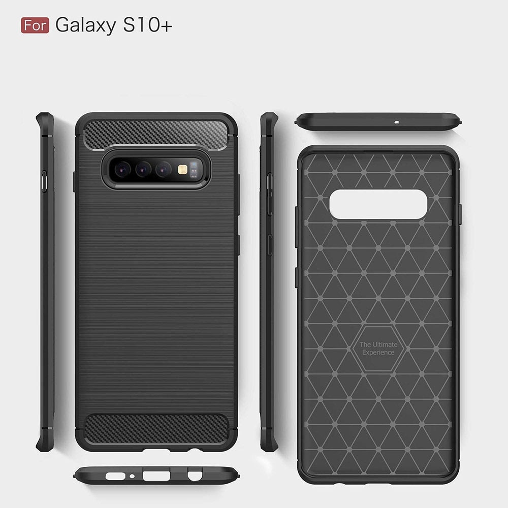 Husa pentru Samsung Galaxy S10 Plus, din TPU, Stef's Cat, Culoare Negru