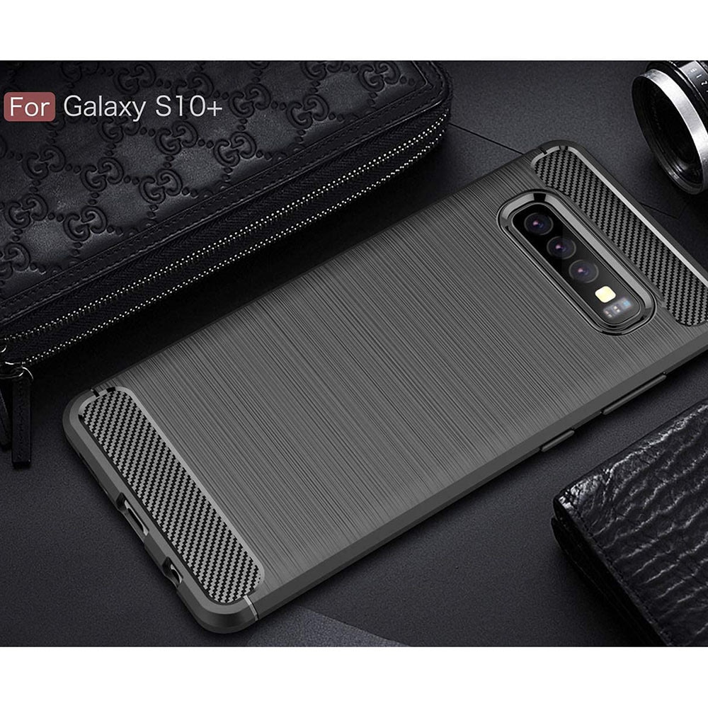 Husa pentru Samsung Galaxy S10 Plus, din TPU, Stef's Cat, Culoare Negru