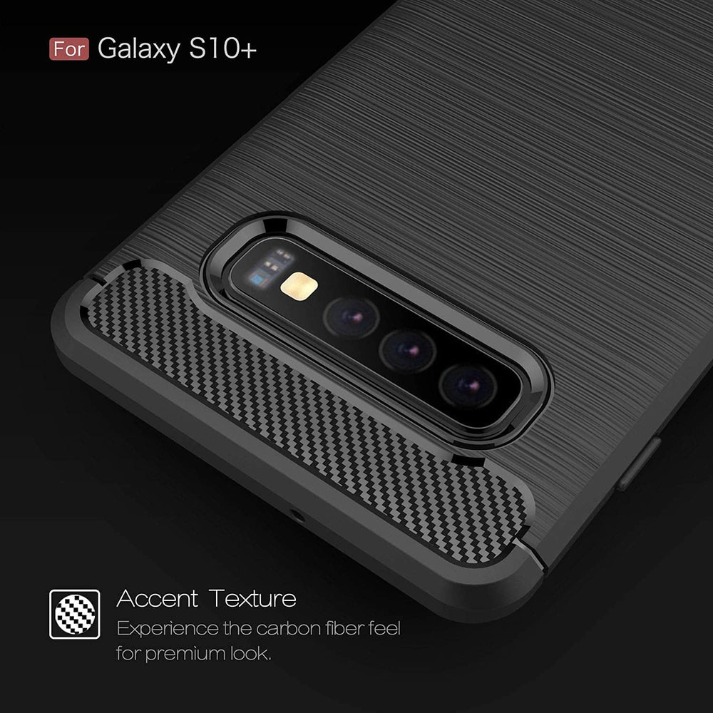 Husa pentru Samsung Galaxy S10 Plus, din TPU, Stef's Cat, Culoare Negru