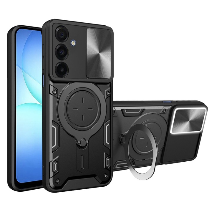 Husa antisoc pentru Samsung Galaxy A17 5G / A17 4G cu protectie camera, Accesorio CamGuard Pro, Black