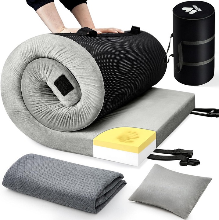 WILLPO Saltea de camping din spuma, saltea de dormit in aer liber pentru masina, cort