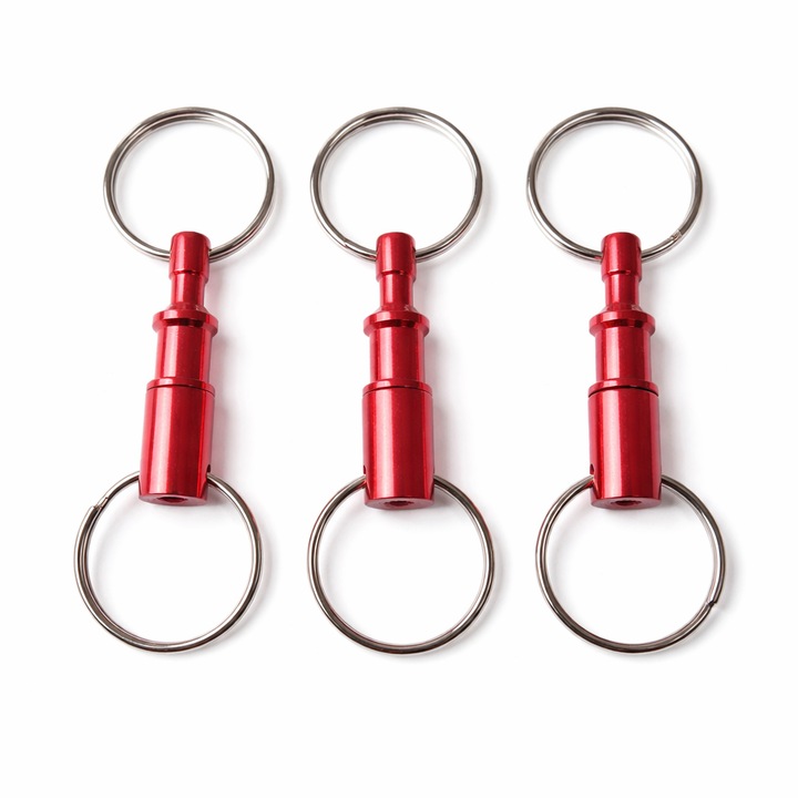 Breloc metalic, JOVYNEX, 4 piese, argintiu, 8.9x2.5cm