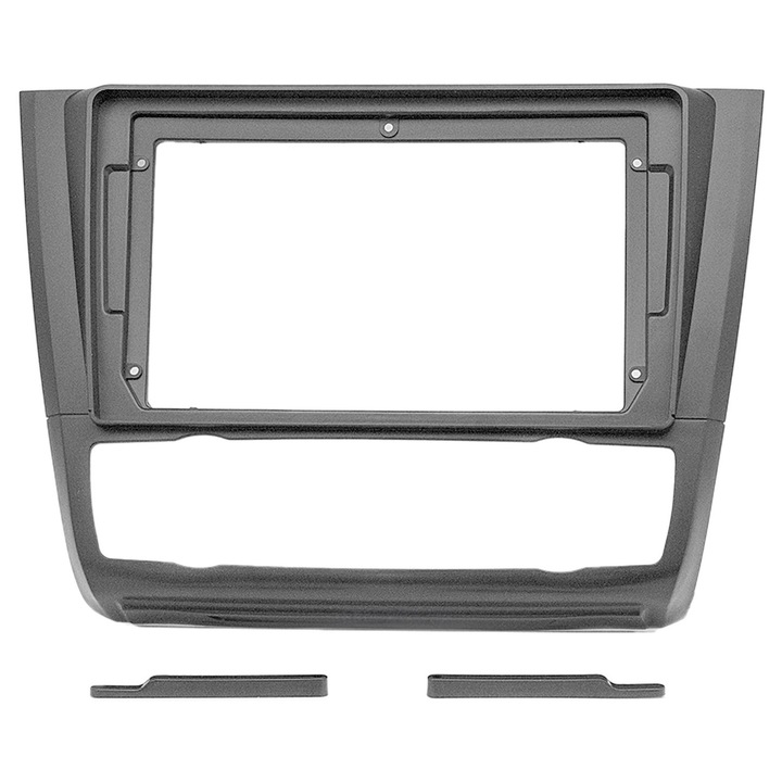 Рамка за монтаж на радио 9", ACV, за BMW Серия 1 (10/2007-10/2013), Climatronic климатик, черен цвят