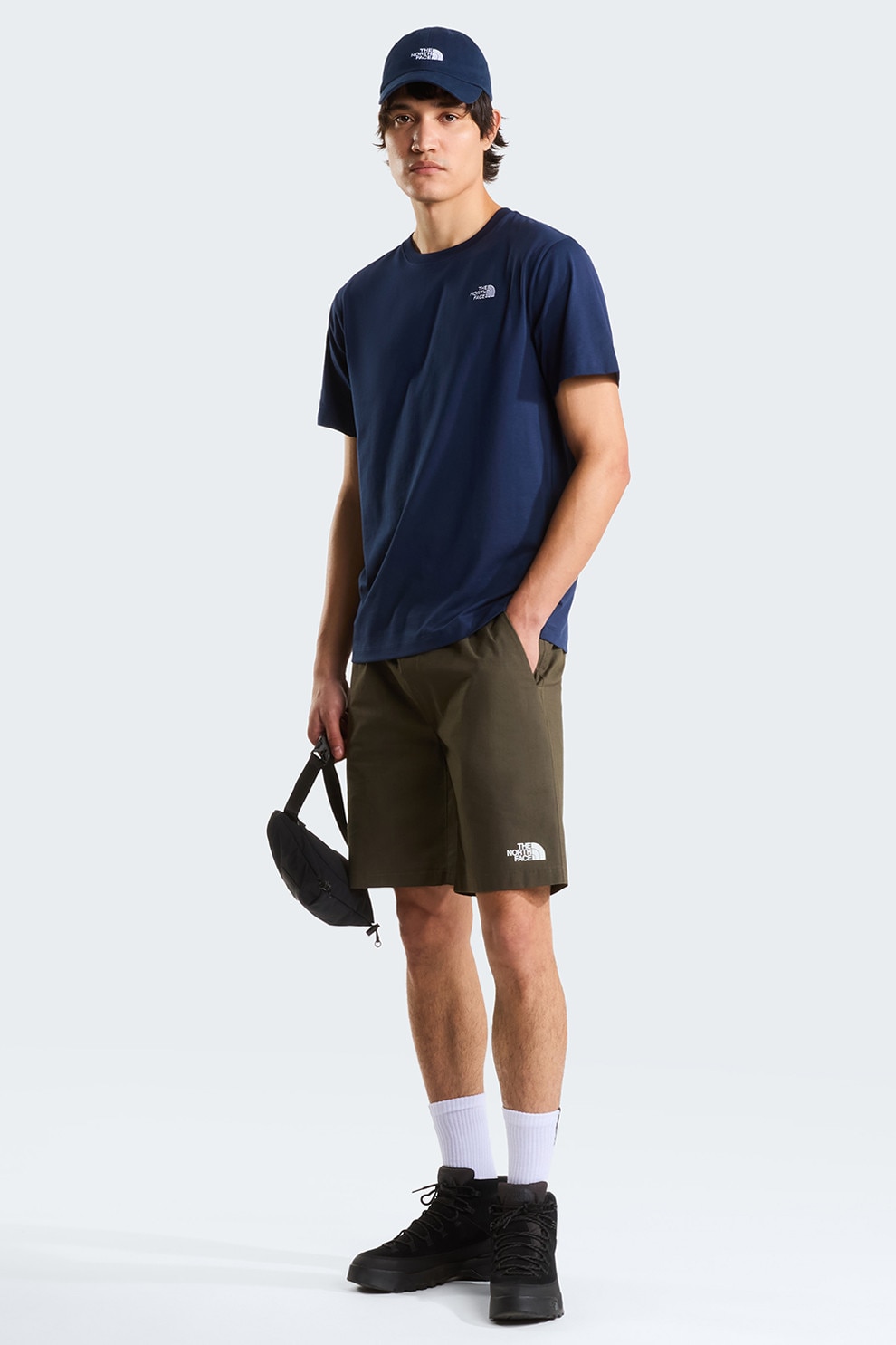 The North Face, Tricou din bumbac cu logo Evolution, Bleumarin, XL