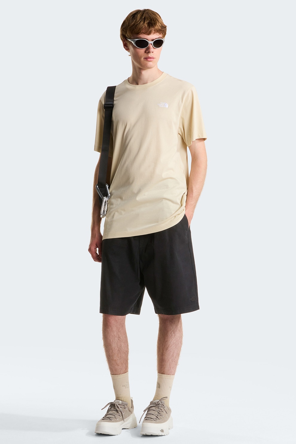 The North Face, Tricou din bumbac cu logo Evolution, Bej deschis, 2XL