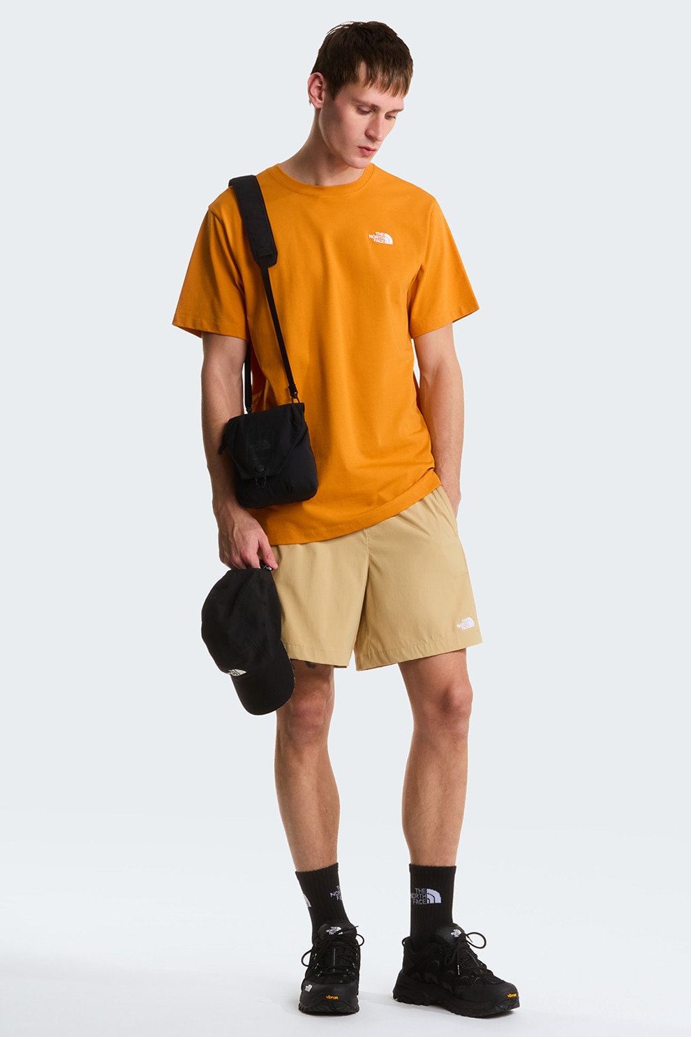 The North Face, Tricou din bumbac cu logo Evolution, Portocaliu, L