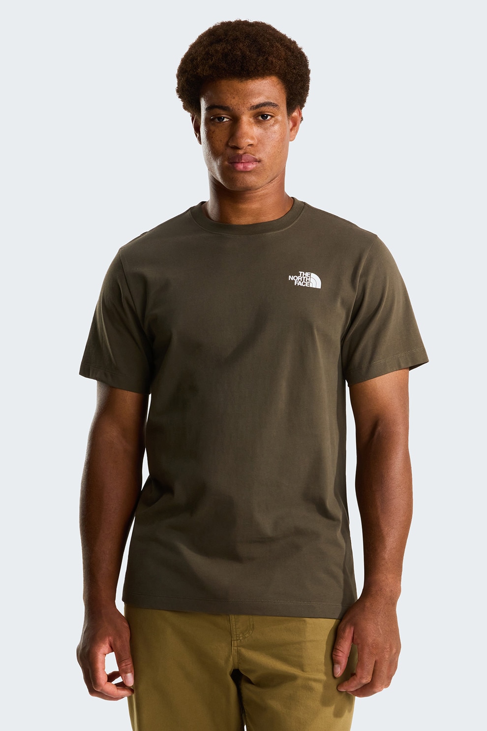 The North Face,Tricou din bumbac North Faces, Alb, Verde menta, Maro pamantiu, S