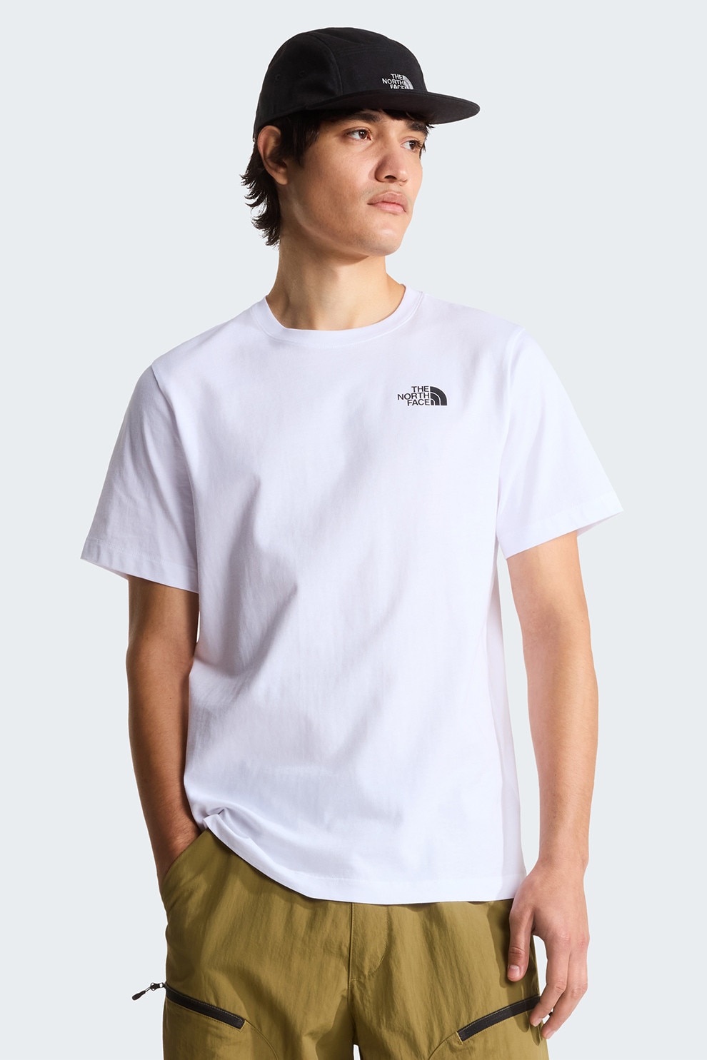 The North Face,Tricou din bumbac North Faces, Alb, Gri antracit, L