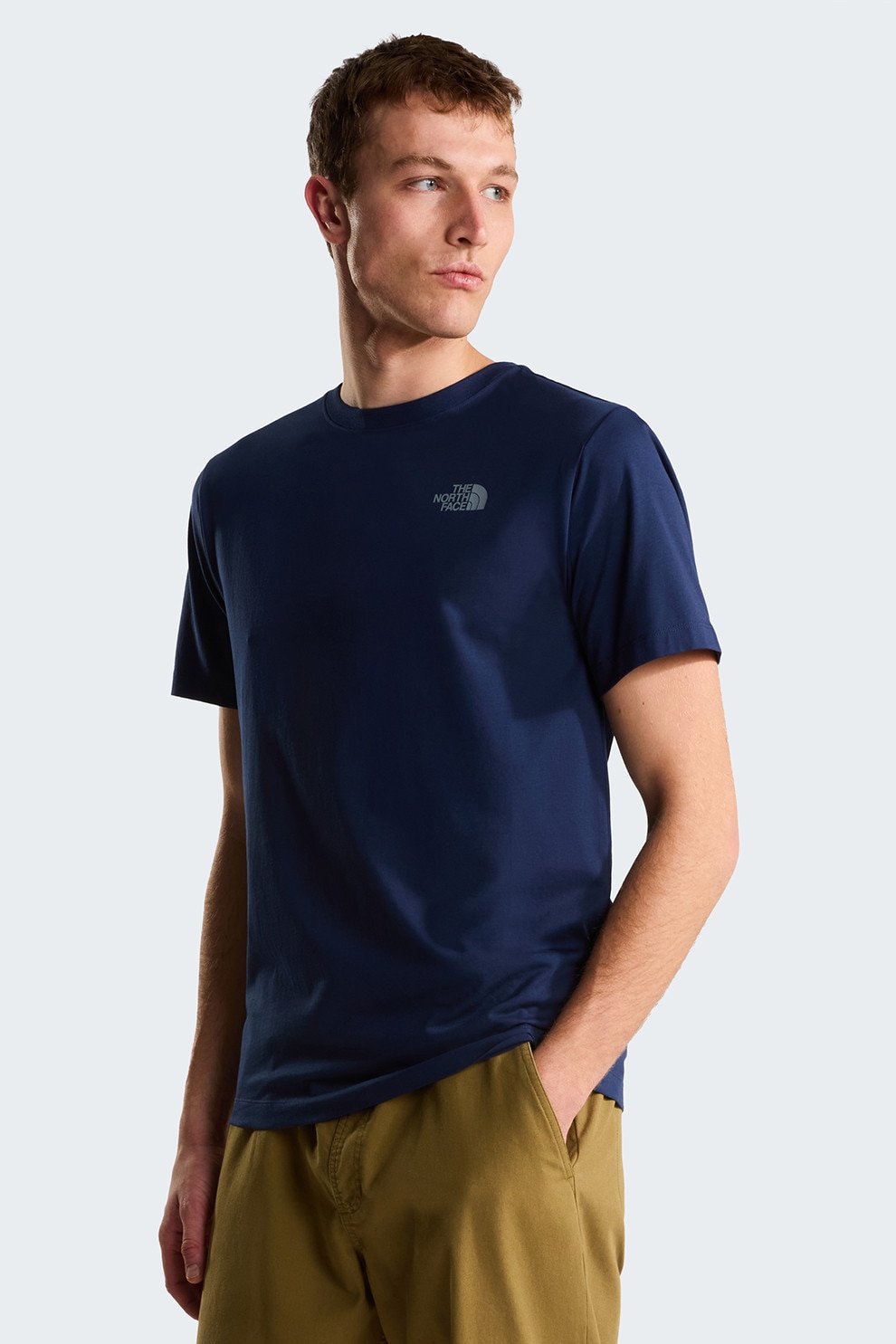 The North Face, Tricou cu decolteu la baza gatului Mountain Sketch, Albastru inchis, Albastru glaciar, XL