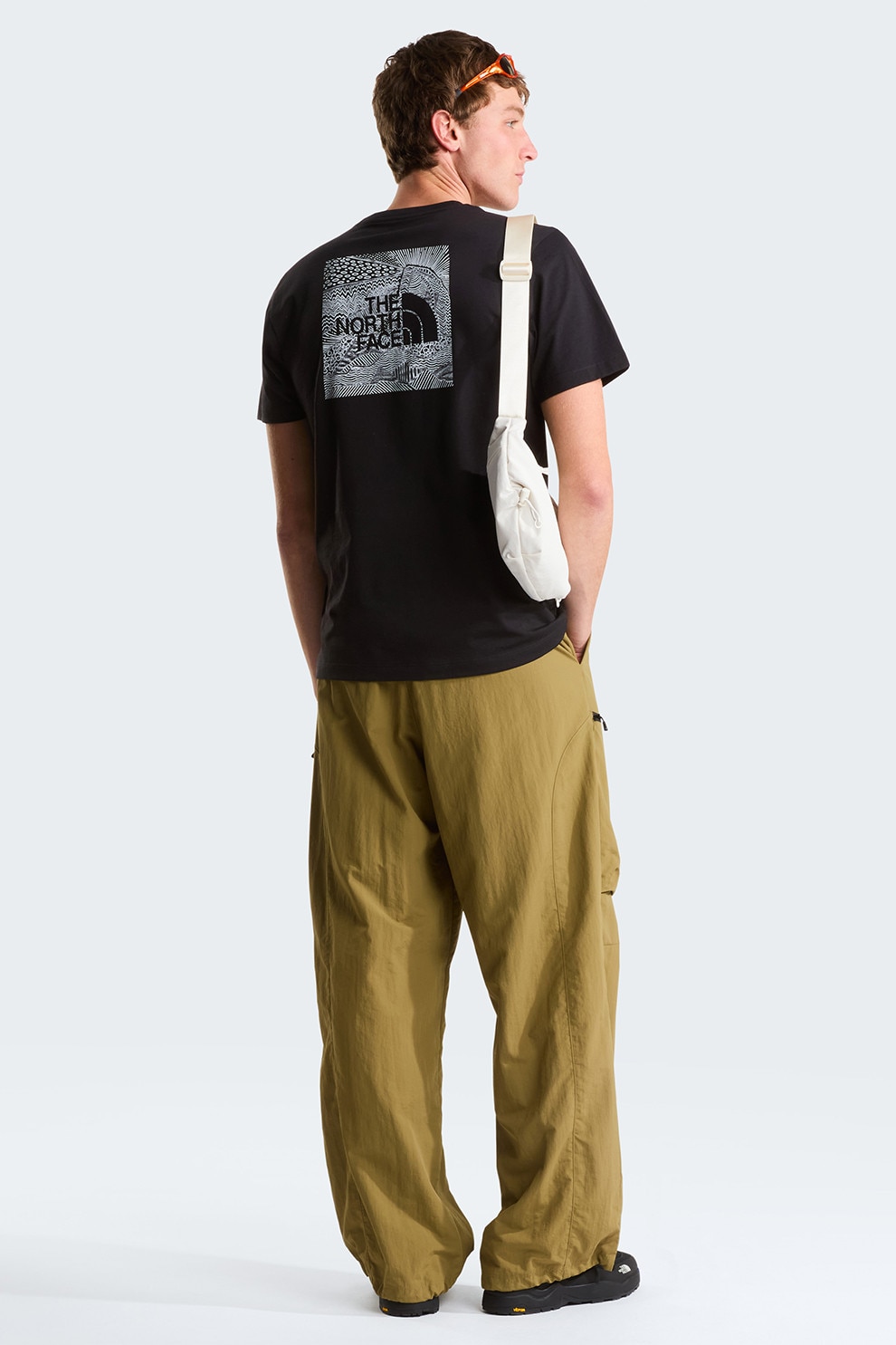 The North Face, Tricou cu imprimeu Box Celebration, Negru, Gri deschis, M