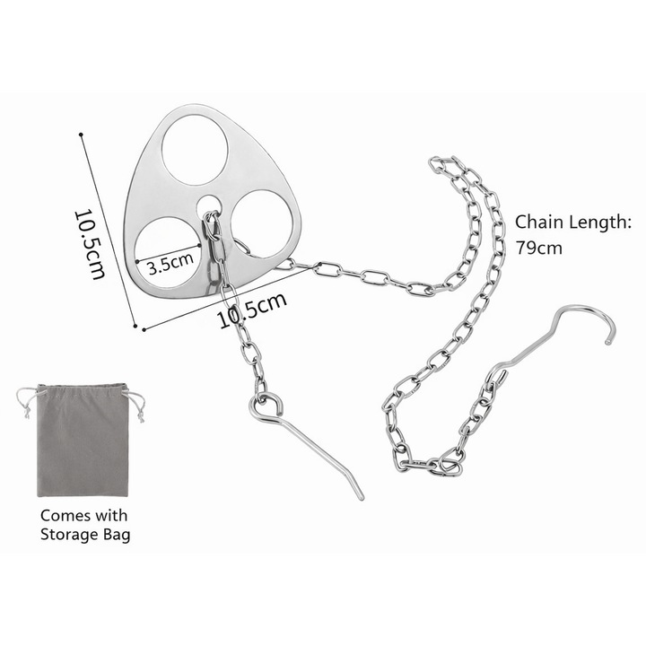 Placa tripodala din inox JOVYNEX pentru gatit in aer liber, suporta pana la 14 kg, portabila, usor de asamblat