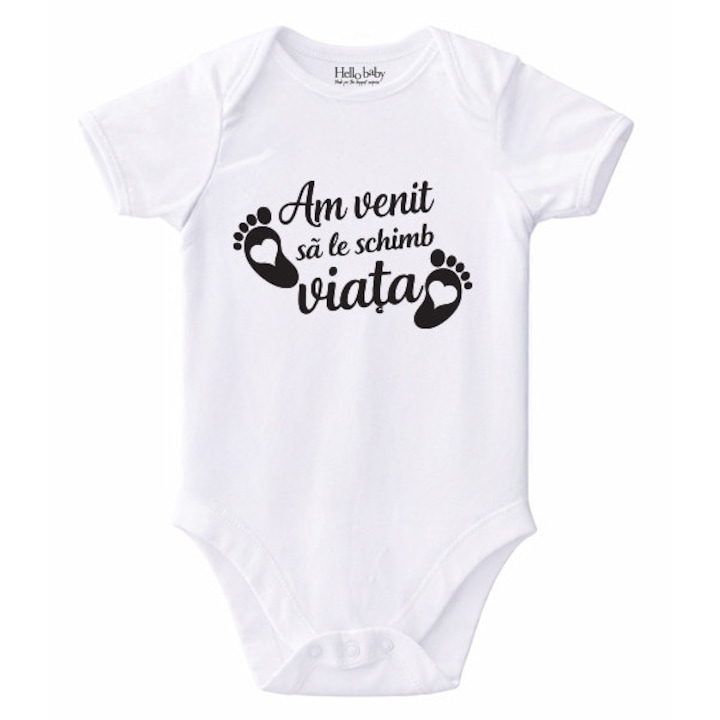Body bebelusi -Am venit sa le schimb viata, Alb, 56 CM