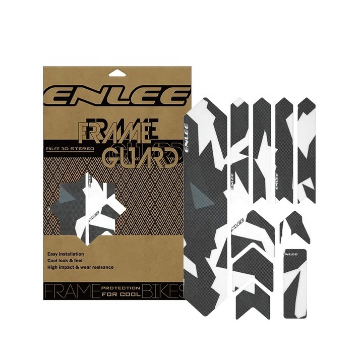 Set 10 Protectii cadru bicicleta Enlee Camo
