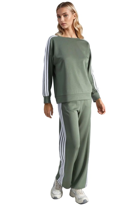 Trening dama, HiCCUP, tricot, verde/alb, L INTL