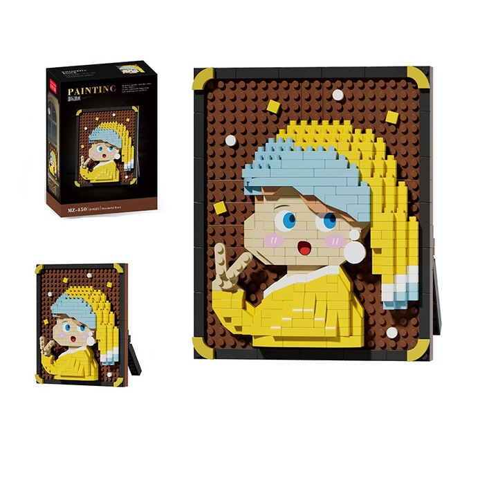 Световноизвестни блокове за рисуване, най-продаван модел, декоративни строителни блокове Pearl Girl 340 части