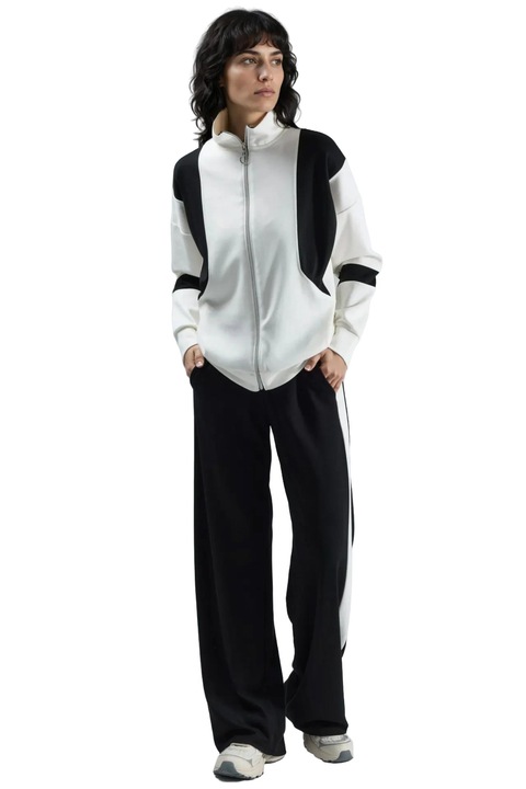 Trening dama, HiCCUP, tricot, alb/negru