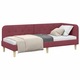 Cadru de pat coltar vidaXL, cu headboard Rosu Vin 80 x 200 cm tesatura