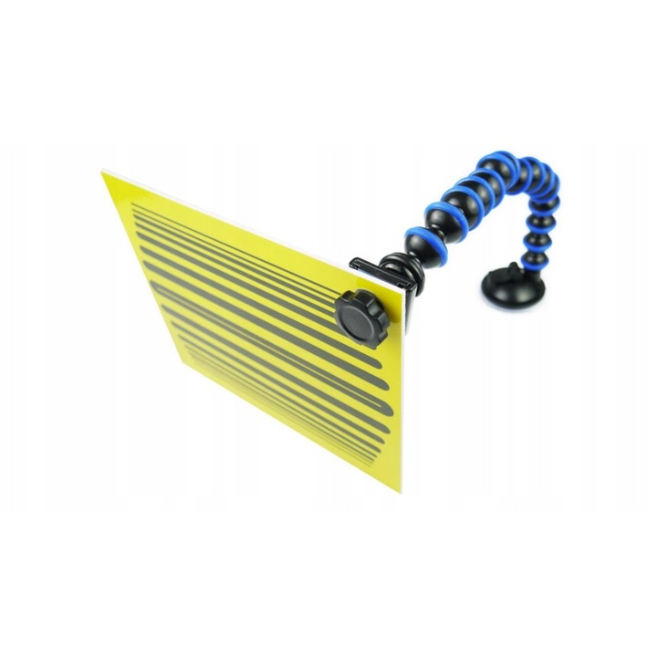 Tabela reflectorizanta PDR galbena cu benzi negre, 20x24cm, 1 bucata