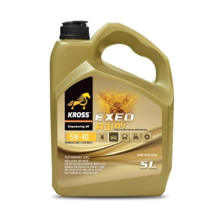 Ulei motor Kross 5W40 A3/B4, sintetic, 5L