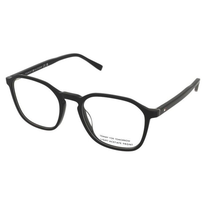 Tommy Hilfiger szemüveg, klasszikus teljes keretes, műanyag, férfiaknak, 807 szín, dioptriás lencse nélkül