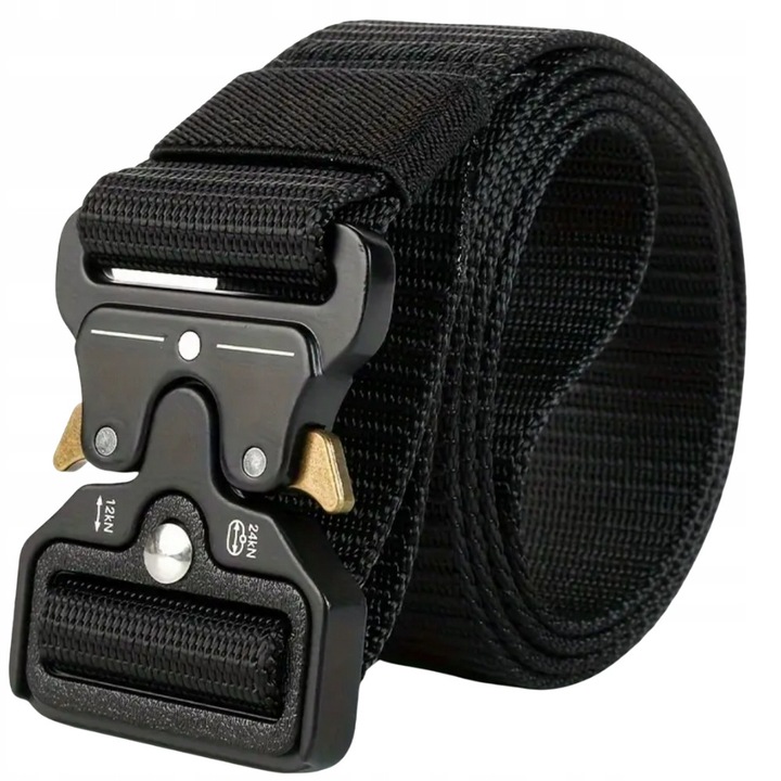 Taktikai öv Cobra típusú csattal, Snm, Öv anyaga nylon, Lkkokkatime öv 3.8, Terhelhetőség 12 24 Kn kb. 1200 2400 kg, Gyorsan oldható csat zárrendszer, 125 x 3.8 x 6.5 x 5, 125