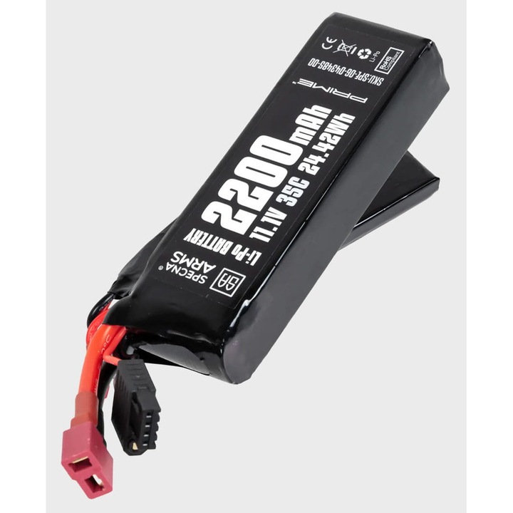 Acumulator Li-Po, Specna Arms, 11, 1V 2200mAh 35C, Negru, 10, 5x3, 4x2, 05cm