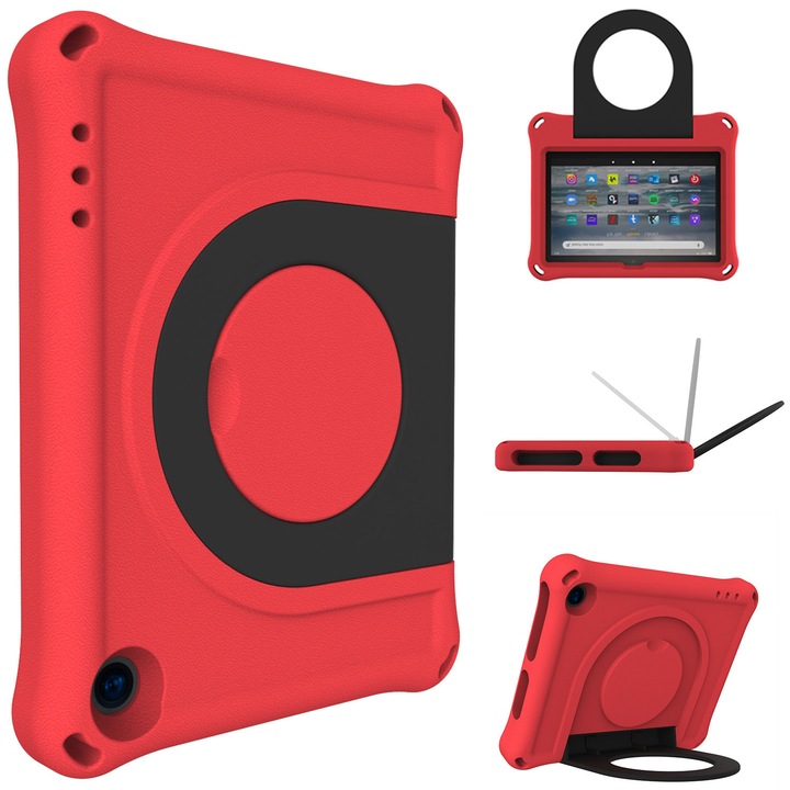 Védőtok Amazon Fire 7 (2022) készülékhez – ütésálló, rázkódásálló tok gyermekeknek való tartógyűrűvel