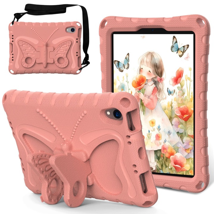 Husa de protectie pentru iPad mini 6/7, ecologica, lavabila, multicolor, pentru copii