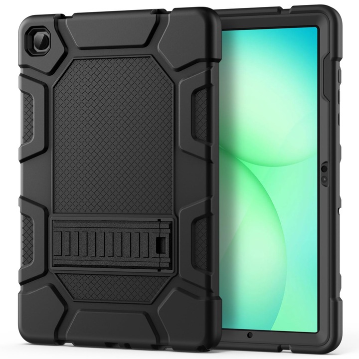 Samsung Galaxy Tab A11+/A9+ Plus 11 hüvelykes (2026/2024) tablet tok, strapabíró, ütésálló, nagy szilárdságú védőtok, fekete