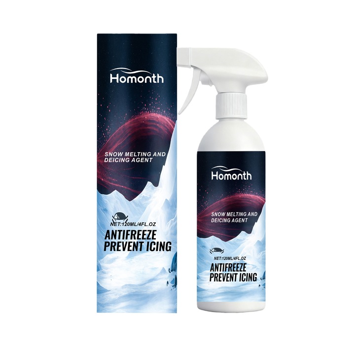 Spray de dezghetare rapida 120ml, formula puternica, demistificare si antifreeze, pentru masini