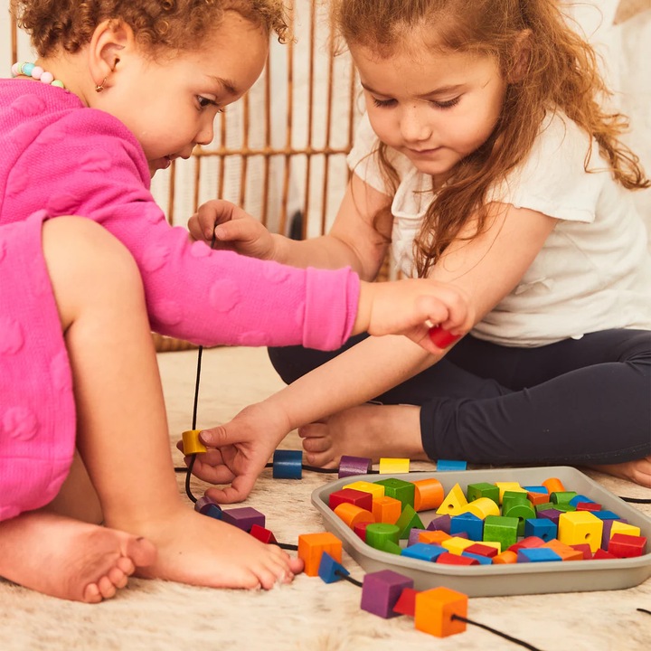 Joc educativ margele insiruite, 72 bucati