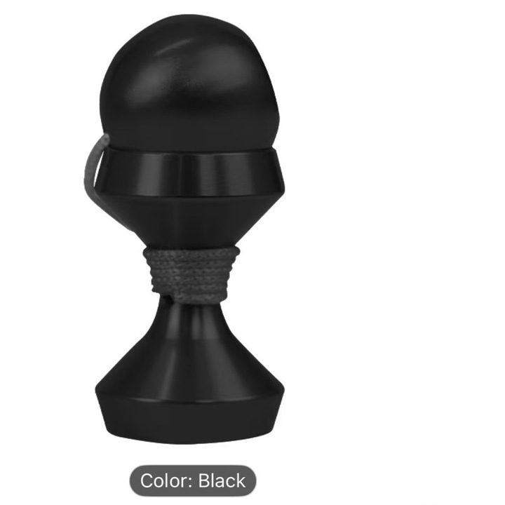 Kendama din otel inoxidabil, design compact, antiderapant, negru, 6 ani