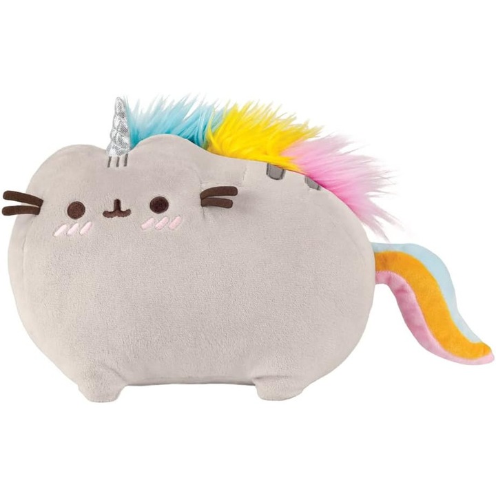 Jucarie plus Pusheen Cat Unicorn, 15 cm, moale si pufos, cadou ideal, potrivit pentru toate varstele