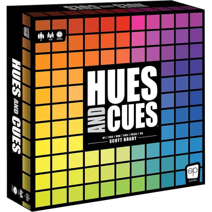 Hues and Cues, 3-10 играчи, 30 мин, сложност 1.09 от 5, възраст 8+, многоцветен