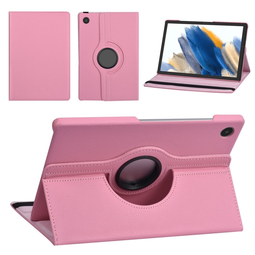 Husă tabletă Samsung Galaxy Tab A8 10.5 X200 / X205 compatibilă - husă tabletă din piele artificială roz, rotativă